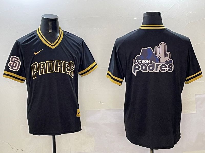 Men San Diego Padres Blank Black Gold Game 2025 Nike MLB Jersey style 9
